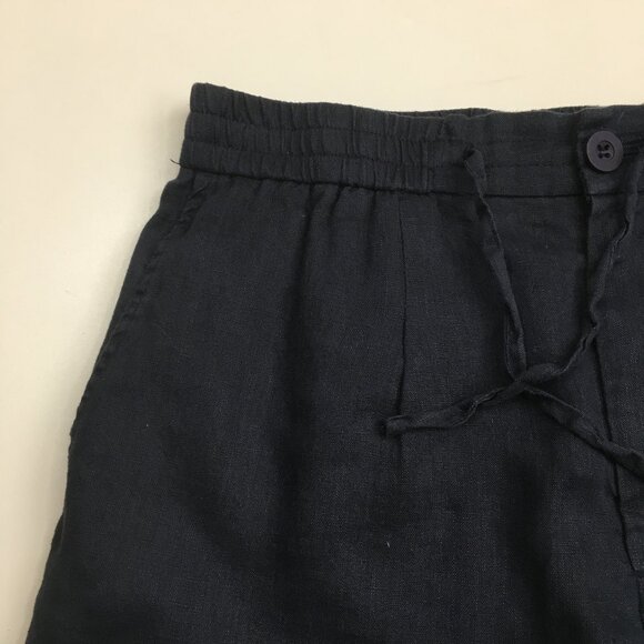 NOVU Dark Blue 100% Linen Drawstring Tapered Leg Soft Jogger Pant - Picture 6 of 10